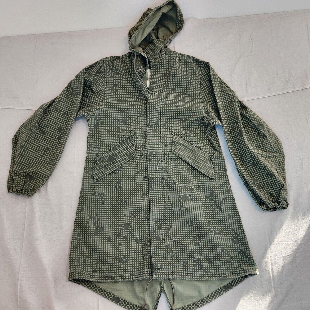 VTG Military Night Camouflage Desert Fishtail Parka Small & Trousers Medium Long
